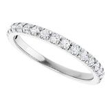 14K White Gold 1/3 CTW Lab-Grown Diamond French-Set Anniversary Band