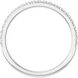 14K White Gold 1/5 CTW Lab-Grown Diamond French-Set Anniversary Band