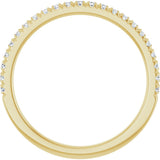 14K Yellow Gold 1/5 CTW Lab-Grown Diamond French-Set Anniversary Band