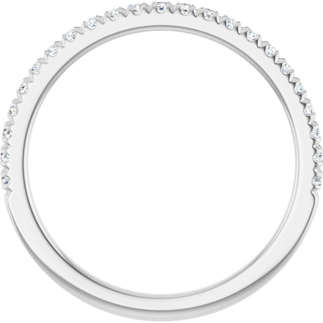 14K White Gold 1/5 CTW Lab-Grown Diamond French-Set Anniversary Band