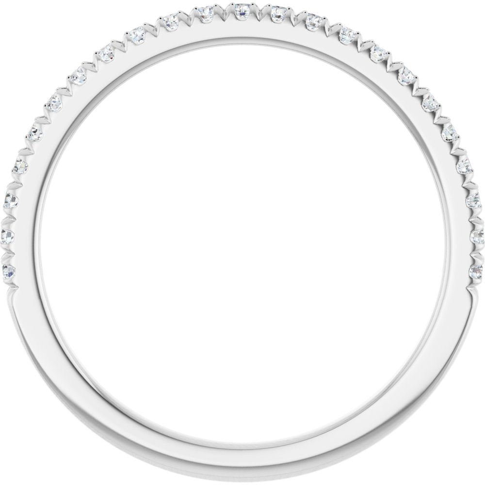 14K White Gold 1/4 CTW Lab-Grown Diamond French-Set Anniversary Band