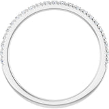 14K White Gold 1/4 CTW Lab-Grown Diamond French-Set Anniversary Band
