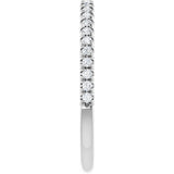 14K White Gold 1/5 CTW Natural Diamond French-Set Anniversary Band