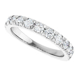 14K White Gold 7/8 CTW Lab-Grown Diamond French-Set Anniversary Band