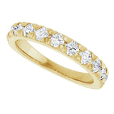 14K Yellow Gold 7/8 CTW Lab-Grown Diamond French-Set Anniversary Band