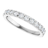 14K White Gold 5/8 CTW Lab-Grown Diamond French-Set Anniversary Band