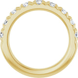 14K Yellow Gold 1 3/8 CTW Lab-Grown Diamond French-Set Anniversary Band