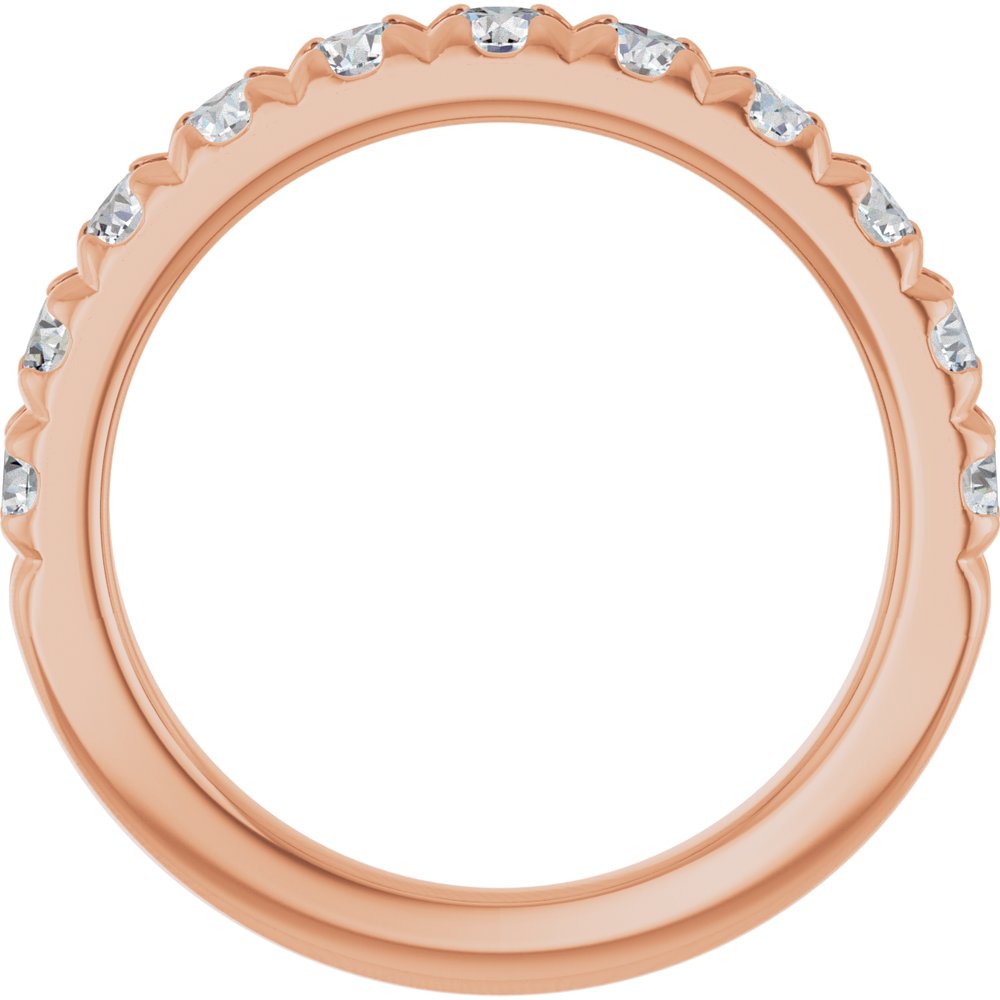 14K Rose 1 CTW Natural Diamond Anniversary Band