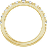 14K Yellow Gold 1 CTW Lab-Grown Diamond French-Set Anniversary Band