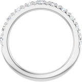 14K White Gold 1 CTW Lab-Grown Diamond French-Set Anniversary Band