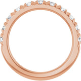 14K Rose Gold 1 CTW Natural Diamond French-Set Anniversary Band