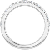 14K White Gold 1 CTW Natural Diamond French-Set Anniversary Band