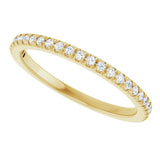 14K Yellow Gold 1/5 CTW Natural Diamond French-Set Anniversary Band