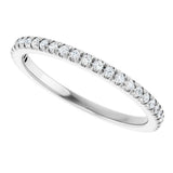 14K White Gold 1/5 CTW Natural Diamond French-Set Anniversary Band