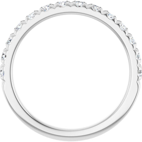Platinum 5/8 CTW Lab-Grown Diamond French-Set Anniversary Band