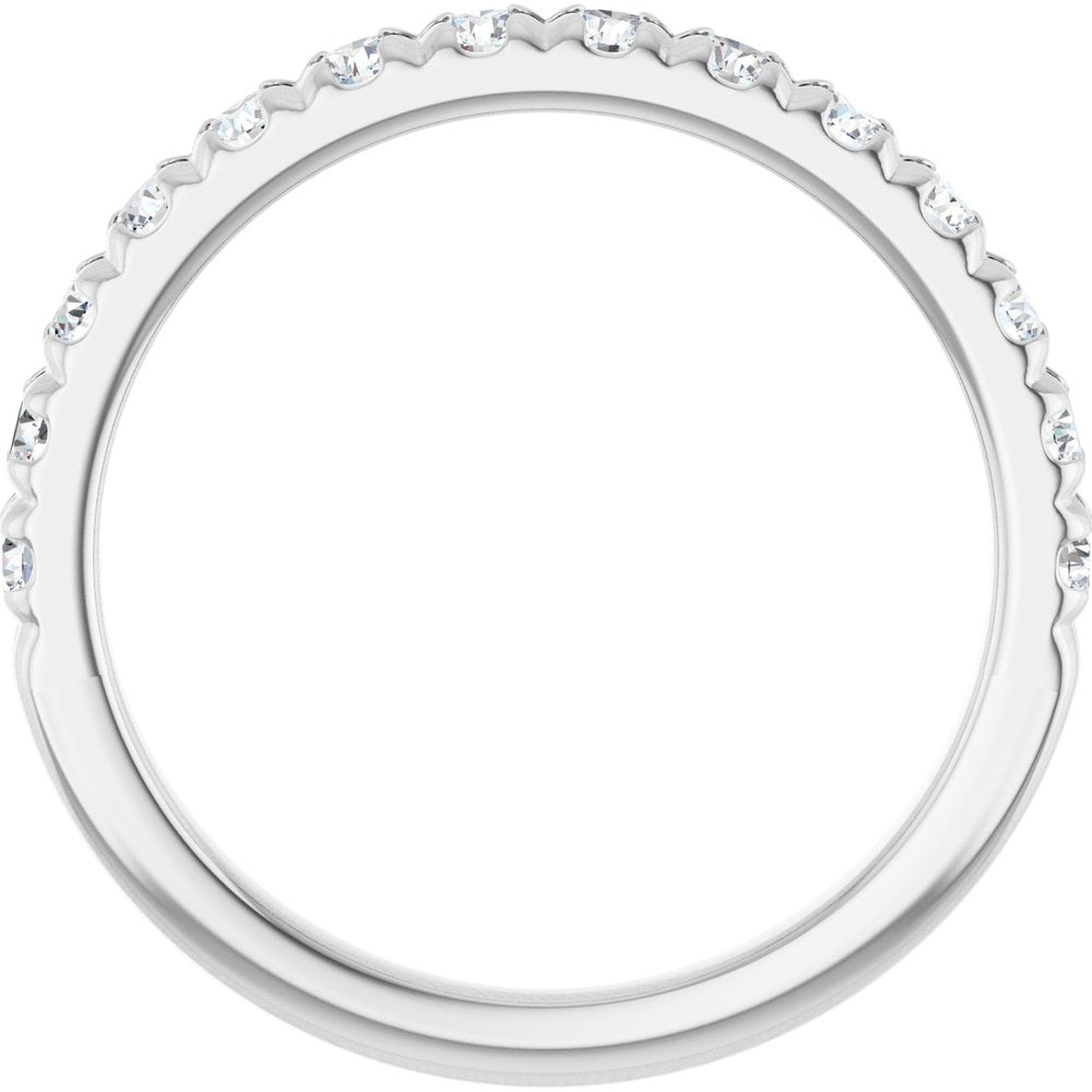 14K White Gold 5/8 CTW Lab-Grown Diamond French-Set Anniversary Band