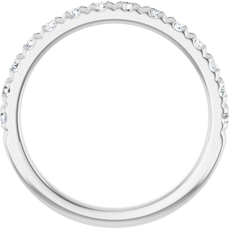 14K White Gold 5/8 CTW Lab-Grown Diamond French-Set Anniversary Band