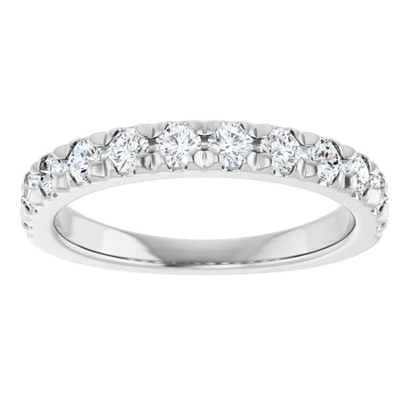 14K White Gold 3/4 CTW Natural Diamond French-Set Anniversary Band