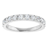14K White Gold 3/4 CTW Lab-Grown Diamond French-Set Anniversary Band