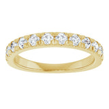 14K Yellow Gold 3/4 CTW Natural Diamond French-Set Anniversary Band