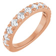 14K Rose Gold 1 CTW Natural Diamond French-Set Anniversary Band