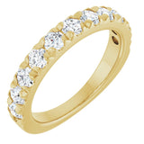 14K Yellow Gold 1 CTW Natural Diamond French-Set Anniversary Band