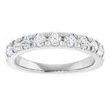 14K White Gold 7/8 CTW Lab-Grown Diamond French-Set Anniversary Band