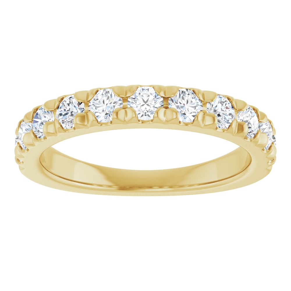 14K Yellow Gold 7/8 CTW Lab-Grown Diamond French-Set Anniversary Band