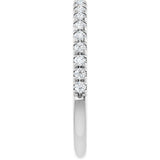 14K White Gold 1/4 CTW Natural Diamond French-Set Anniversary Band