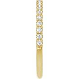 14K Yellow Gold 1/4 CTW Lab-Grown Diamond French-Set Anniversary Band