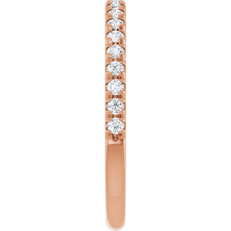 14K Rose Gold 1/4 CTW Lab-Grown Diamond French-Set Anniversary Band