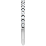 14K White Gold 1/4 CTW Lab-Grown Diamond French-Set Anniversary Band