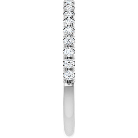 14K White 1/4 CTW Lab-Grown Diamond French-Set Anniversary Band