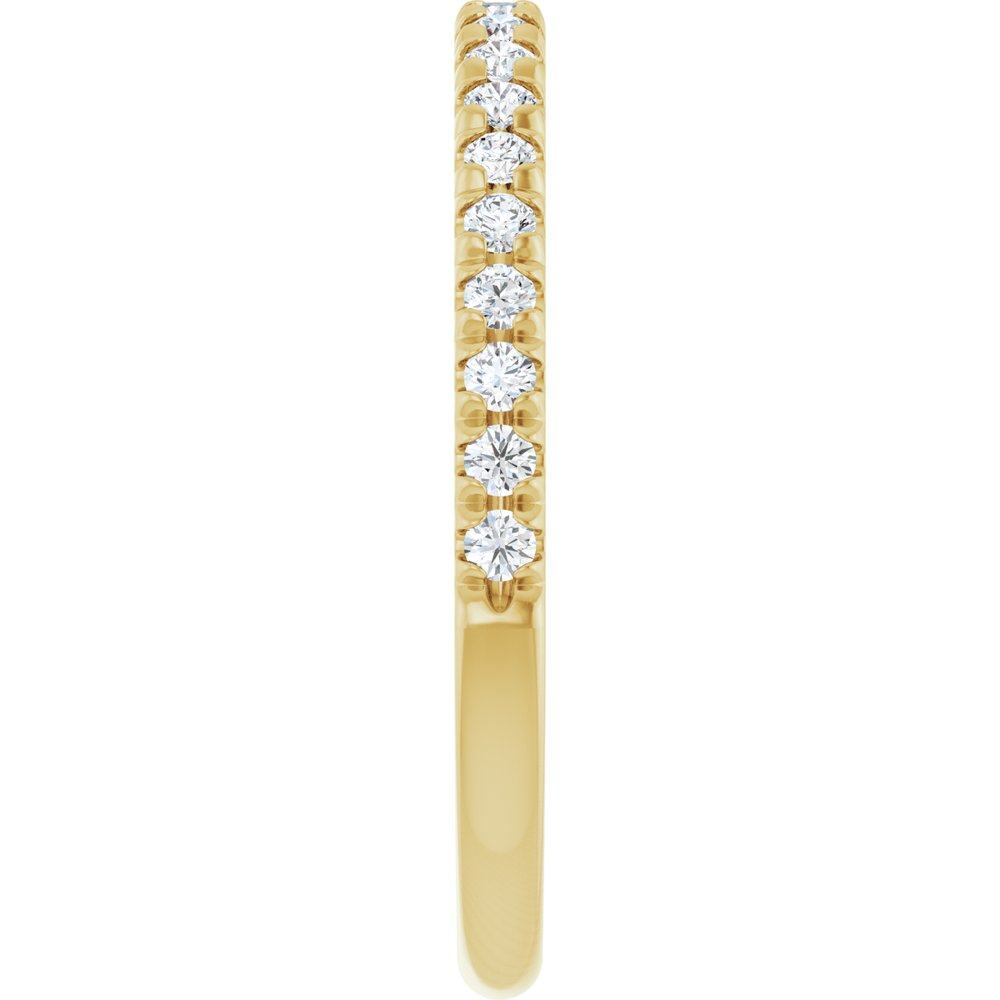 14K Yellow Gold 1/4 CTW Natural Diamond French-Set Anniversary Band