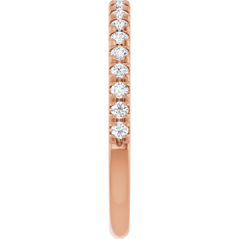 14K Rose Gold 1/4 CTW Lab-Grown Diamond French-Set Anniversary Band