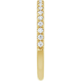 10K Yellow Gold 1/4 CTW Lab-Grown Diamond French-Set Anniversary Band