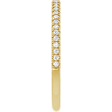 14K Yellow Gold 1/8 CTW Lab-Grown Diamond French-Set Anniversary Band