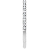 14K White Gold 1/8 CTW Natural Diamond French-Set Anniversary Band