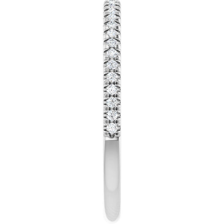 14K White Gold 1/8 CTW Lab-Grown Diamond French-Set Anniversary Band