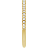 14K Yellow Gold 1/8 CTW Natural Diamond French-Set Anniversary Band