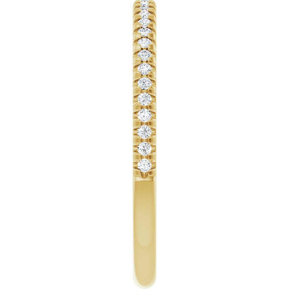 14K Yellow Gold 1/8 CTW Natural Diamond French-Set Anniversary Band