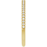 14K Yellow Gold 1/8 CTW Natural Diamond French-Set Anniversary Band