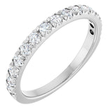 10K White Gold 1/2 CTW Lab-Grown Diamond French-Set Anniversary Band