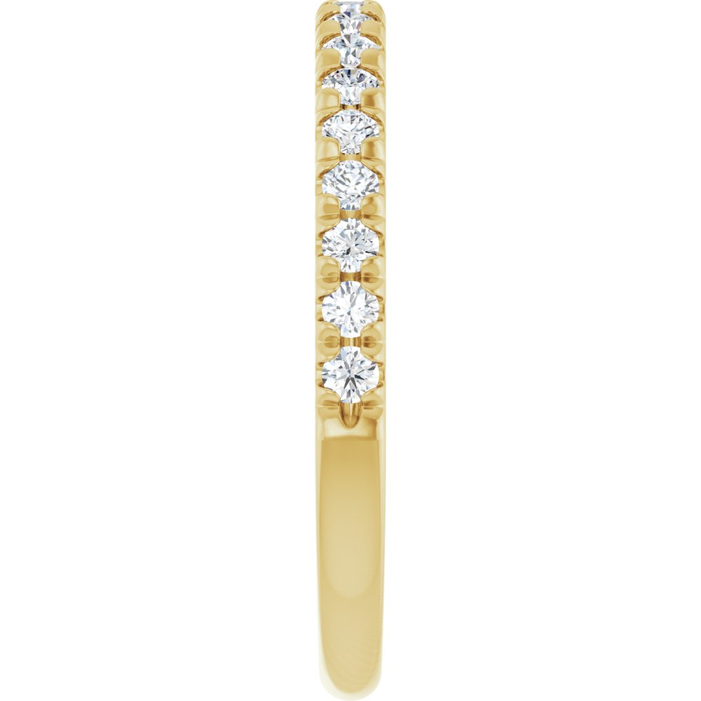 14K Yellow 1/3 CTW Lab-Grown Diamond French-Set Anniversary Band