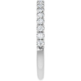 14K White Gold 1/3 CTW Lab-Grown Diamond French-Set Anniversary Band
