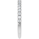 14K White Gold 1/3 CTW Natural Diamond French-Set Anniversary Band
