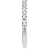 14K White Gold 1/3 CTW Natural Diamond French-Set Anniversary Band