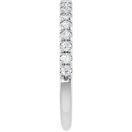 14K White Gold 1/3 CTW Natural Diamond French-Set Anniversary Band
