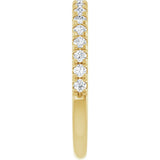 14K Yellow Gold 1/3 CTW Lab-Grown Diamond French-Set Anniversary Band