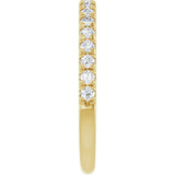 14K Yellow Gold 1/3 CTW Lab-Grown Diamond French-Set Anniversary Band